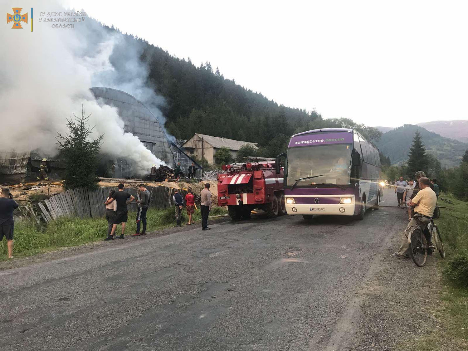 Дим було помітно за кілька кілометрів: масштабна пожежа охопила деревообробне підприємство на Закарпатті (ФОТО)