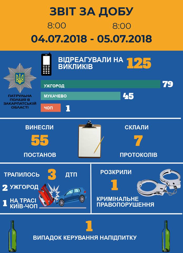 Добовий звіт: поліцейські будні в ІНФОГРАФІЦІ