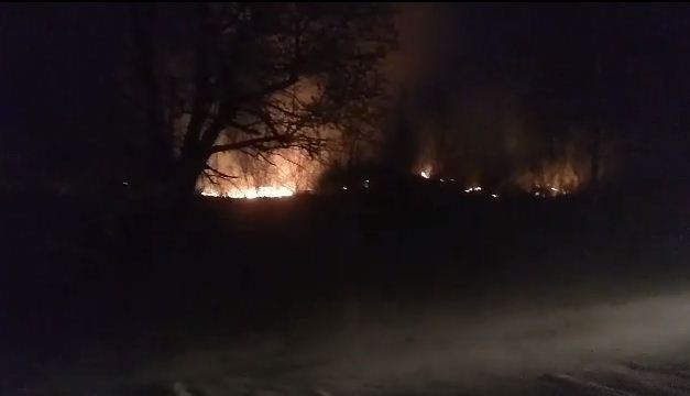 На Іршавщині масштабна пожежа: стовп вогню видно здалеку  (ВІДЕО)