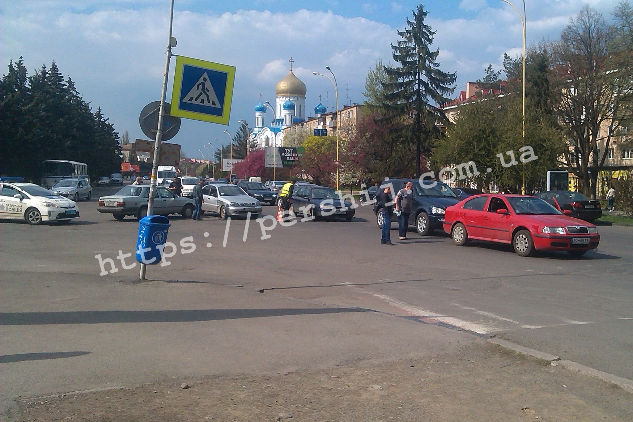 Подвійна ДТП на проспекті Свободи в Ужгороді (ФОТО)