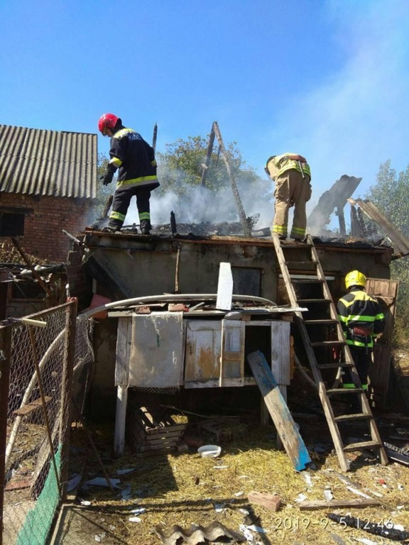 Намагались загасити власними силами: на Виноградівщині горіла надвірна споруда (ФОТО)