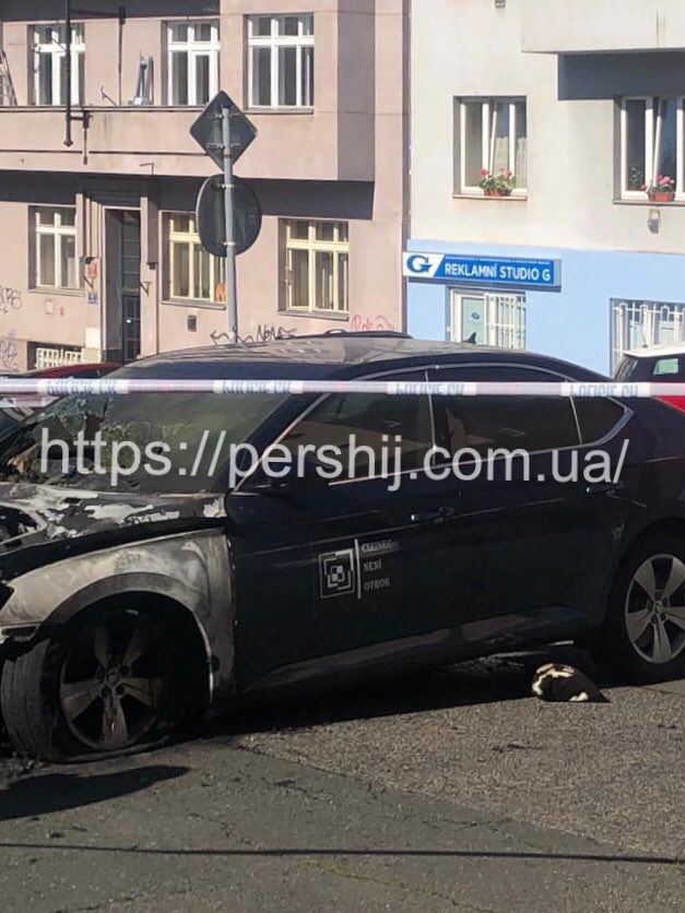 З'явилося відео з моменту пожежі авто закарпатця у Чехії (ВІДЕО)